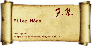 Filep Nóra névjegykártya